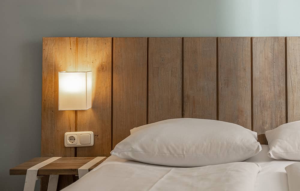 Coco-Mat bed in a For One room.